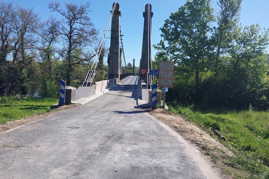 Anglars-Juillac/Prayssac (RD 67) : réouverture du pont suite aux travaux de réparation