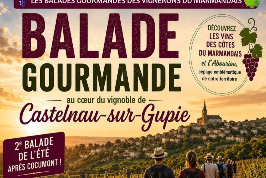 Après Cocumont, cap sur Castelnau-sur-Gupie pour la deuxième Balade Gourmande de l'été des Vignerons du Marmandais – 19 août
