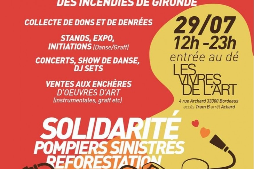 Extin’coeur, l'événement caritatif des associations bordelaises en réaction aux  terribles incendies en Gironde