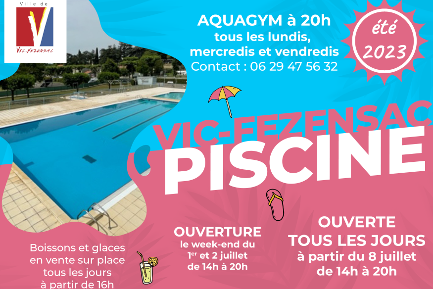 La piscine municipale de Vic-Fezensac ouvrira ses portes le week-end du 1er et 2 juillet 2023